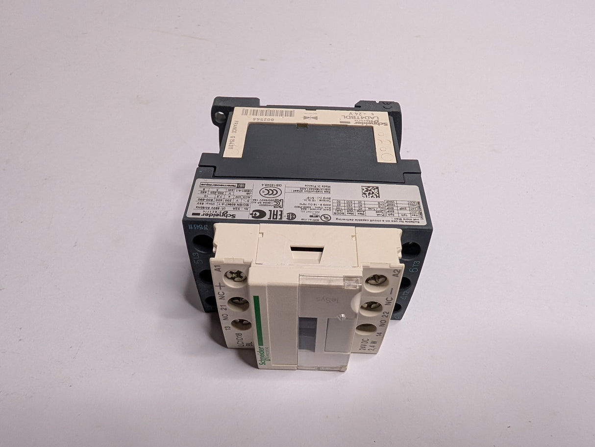 Schneider Electric - IEC Contactor 10HP at 480VAC - LC1D18BL - New - Big Liquidators