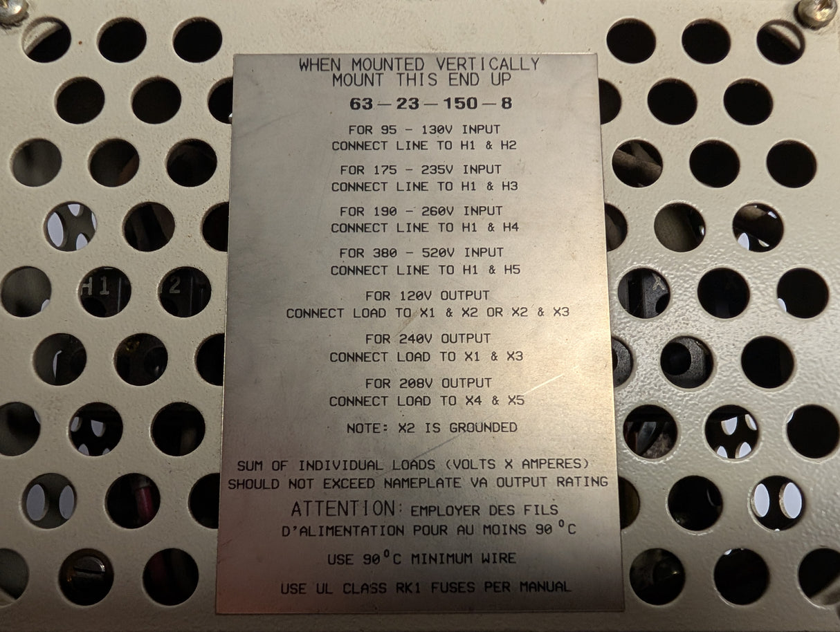 Sola - Mini/Micro Computer Regulator - 63 - 23 - 150 - 8 - Used - Big Liquidators