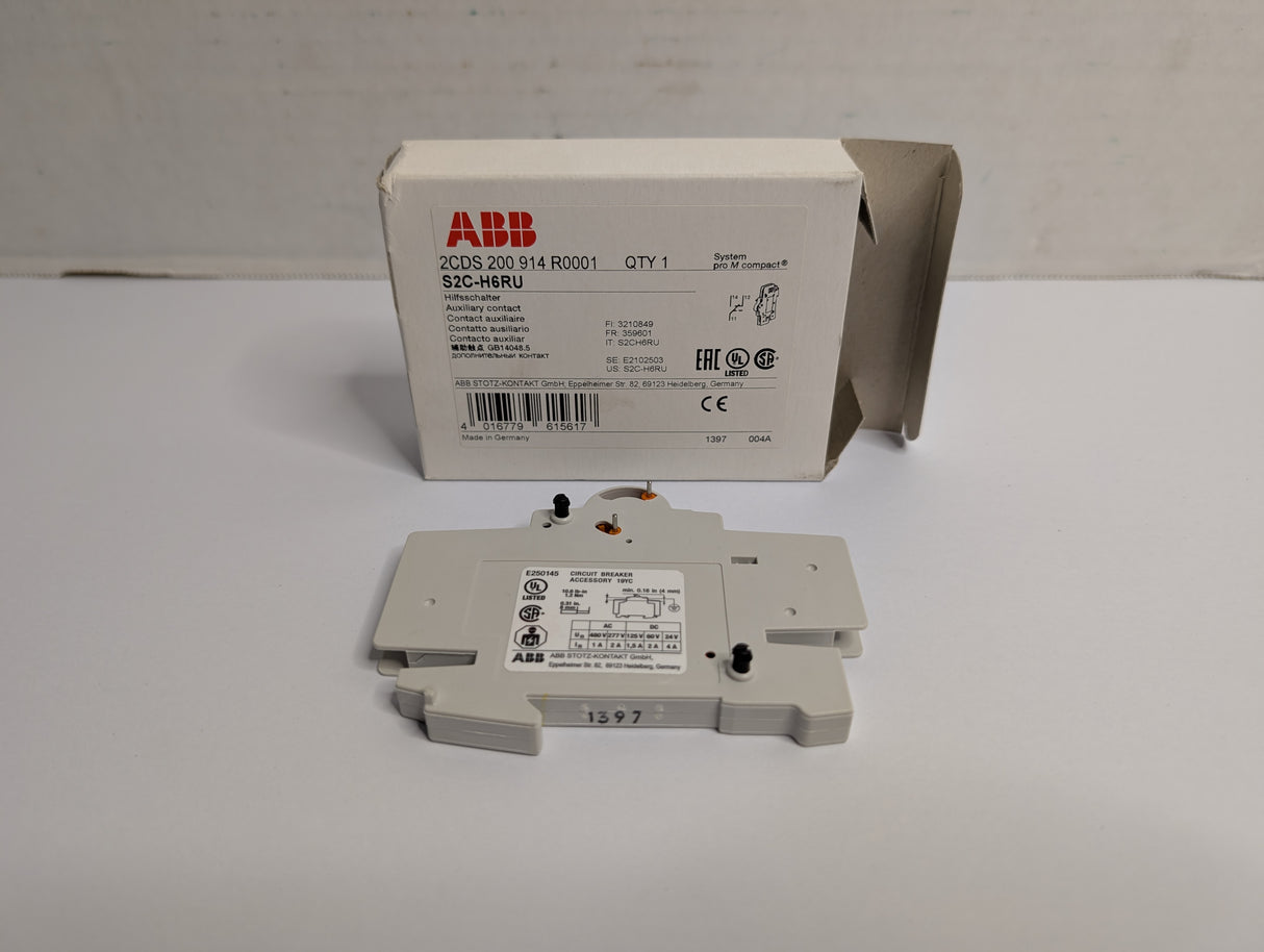 ABB - Auxiliary Contact - S2C - H6RU - New - Big Liquidators