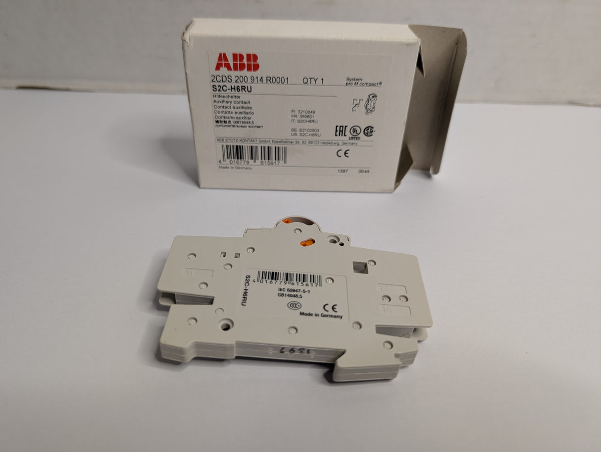 ABB - Auxiliary Contact - S2C - H6RU - New - Big Liquidators
