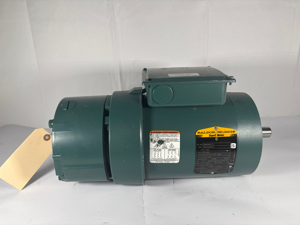 Baldor Reliance - 1 HP Electric motor - VEBM3546T - D - Used - Big Liquidators