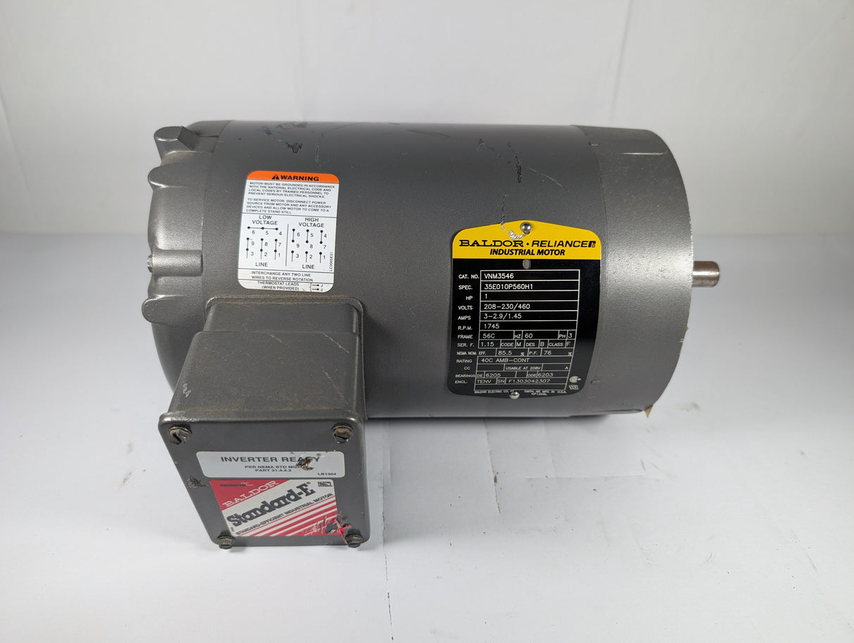 Baldor Reliance - 1 HP Electric Motor - VNM3546 - Used - Big Liquidators