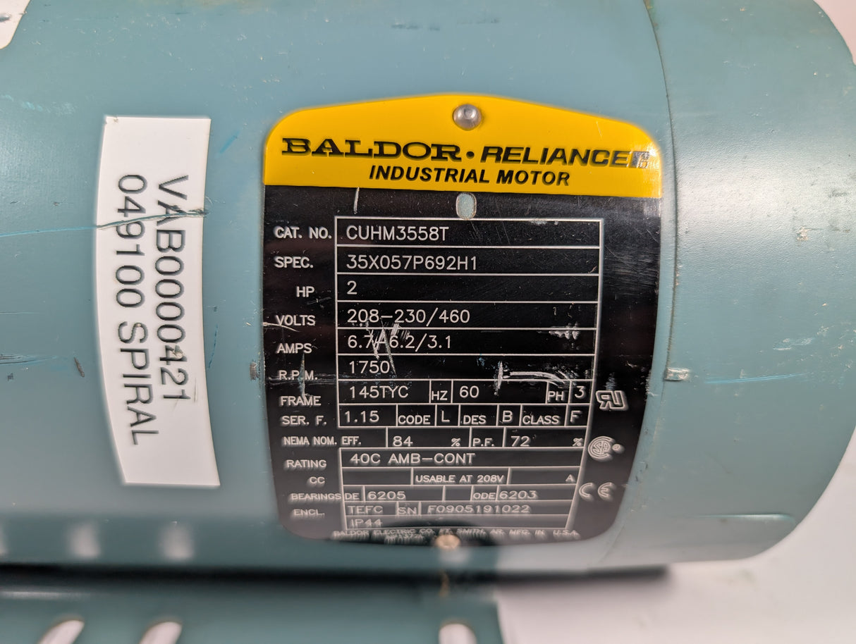 Baldor Reliance - 2 HP Electric Motor - CUHM3558T - Used - Big Liquidators