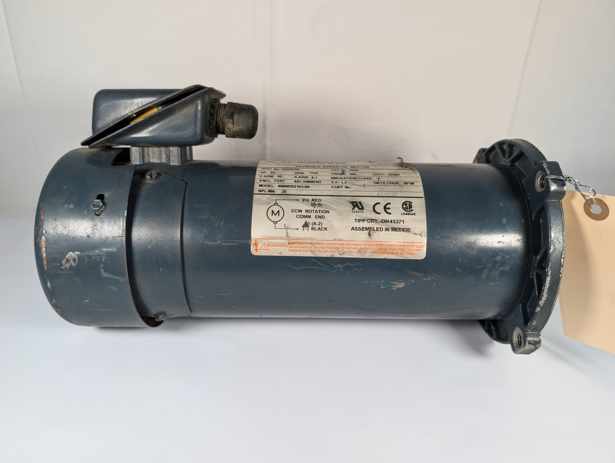 A.O.SMITH - 0.75 HP Electric Motor - 46606352143 - 0A - Used - Big Liquidators