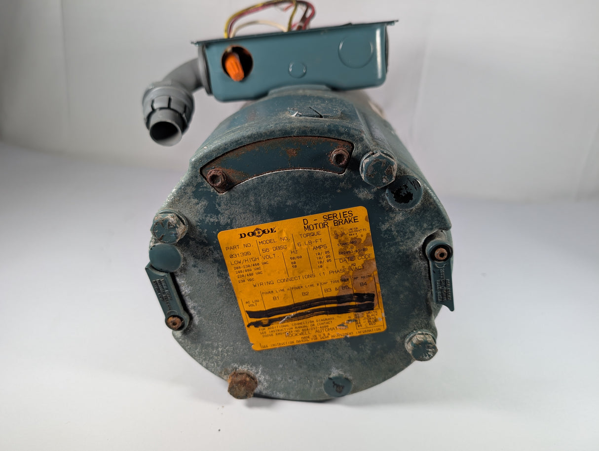 Baldor Reliance - 1 HP Electric Motor with D - Series Motor Break - VBNM3546 - D - Used - Big Liquidators