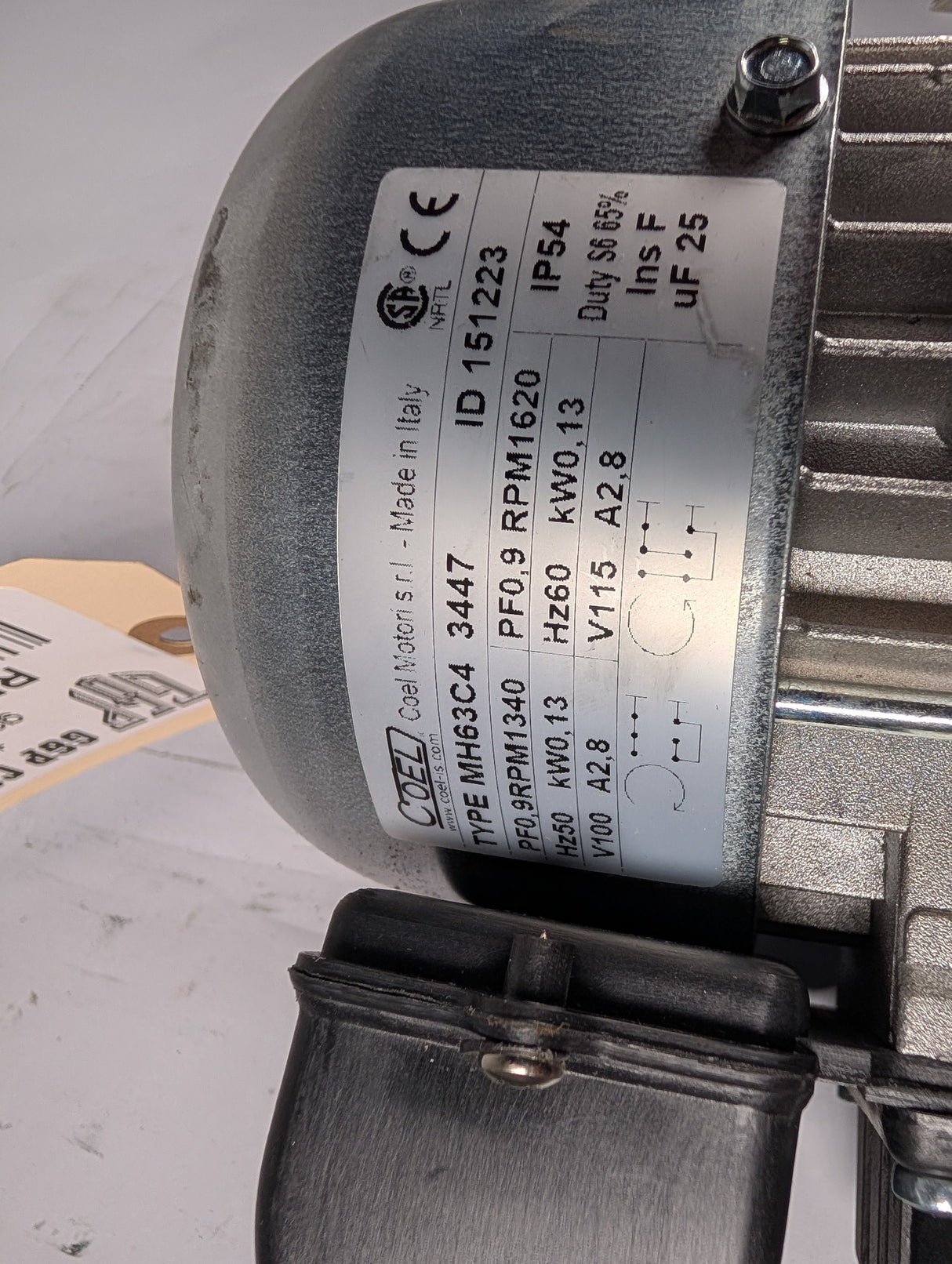 COEL - 0.13 KW Induction Motor - MH63C4 - Used - Big Liquidators
