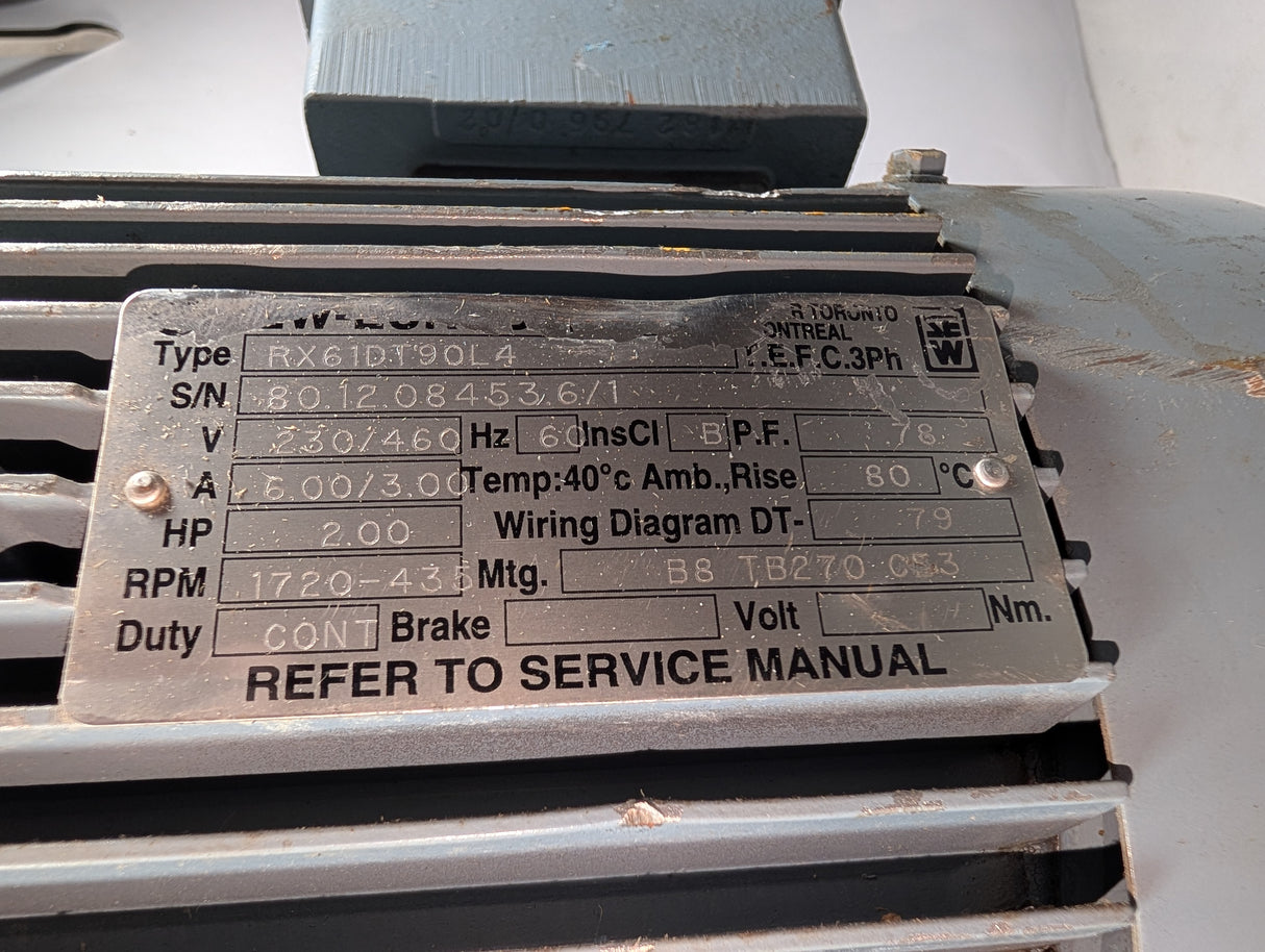 Sew - Eurodrive - 2 HP Electric Motor - RX61DT90L4 - Used - Big Liquidators