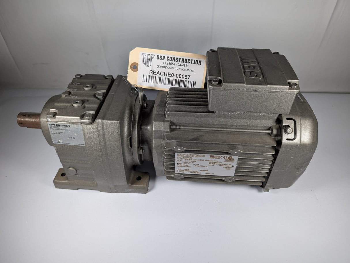 Sew - Eurodrive - 1 HP Electric Motor - R37 DRE80M4 - Used - Big Liquidators
