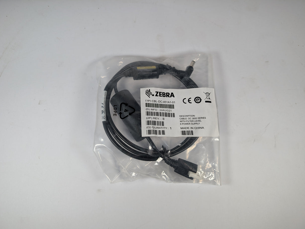 Zebra - 3600 Series DC Line Cord - CBL - DC - 451A1 - 01 - New - Big Liquidators