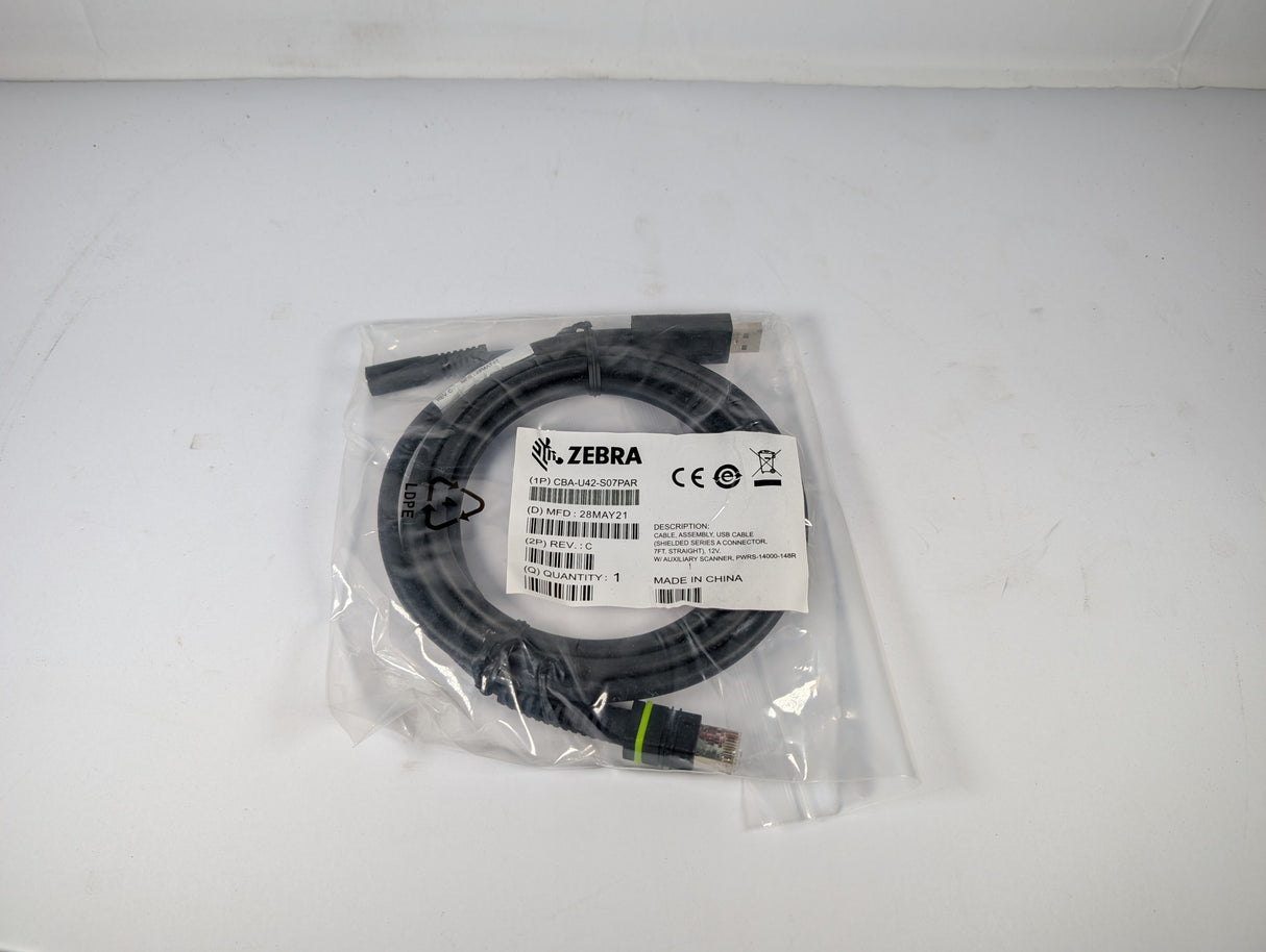 Zebra - Sheilded USB Cable - CBA - U42 - S07PAR - New - Big Liquidators
