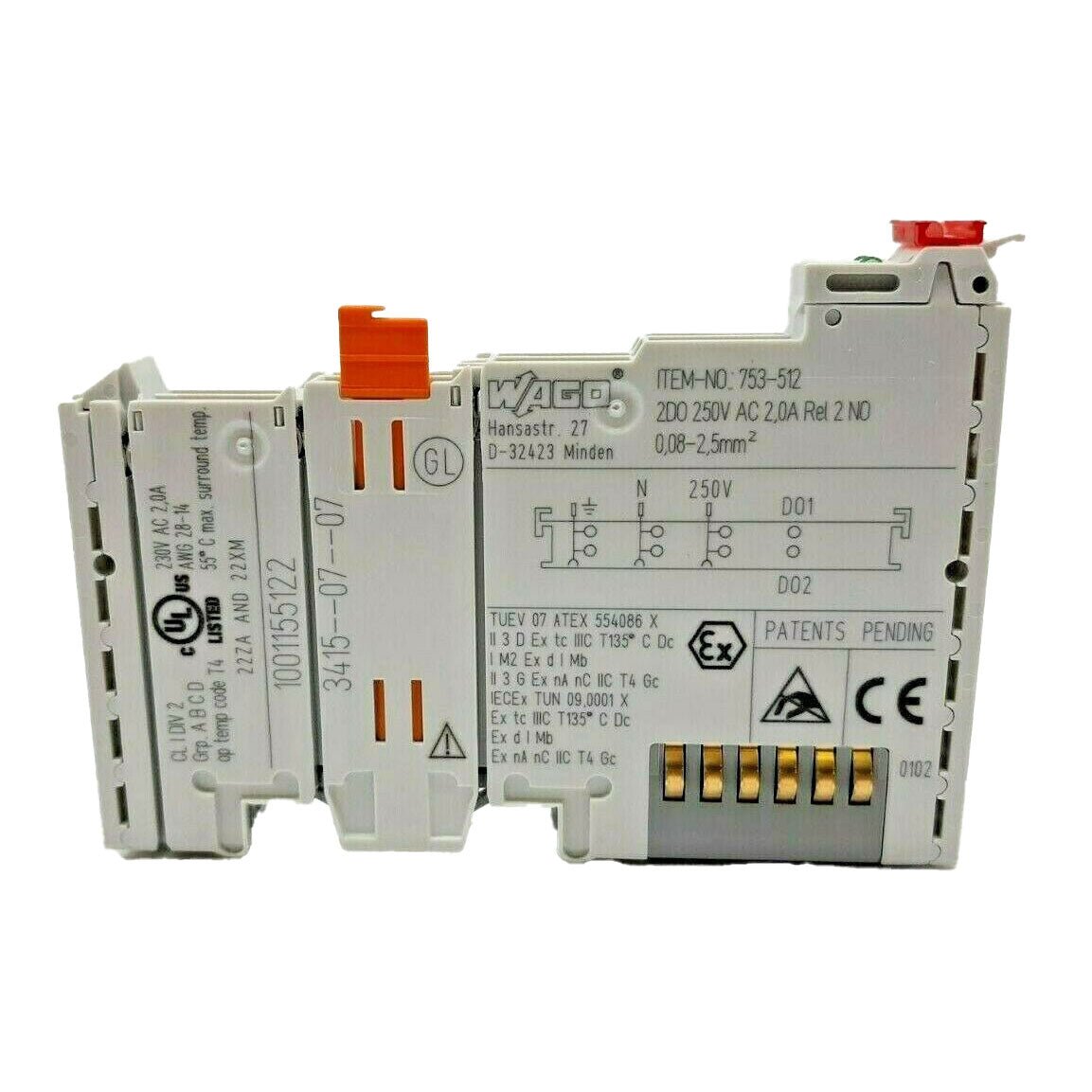 WAGO - 753 - 512 - 2 - channel relay output - NEW - Big Liquidators