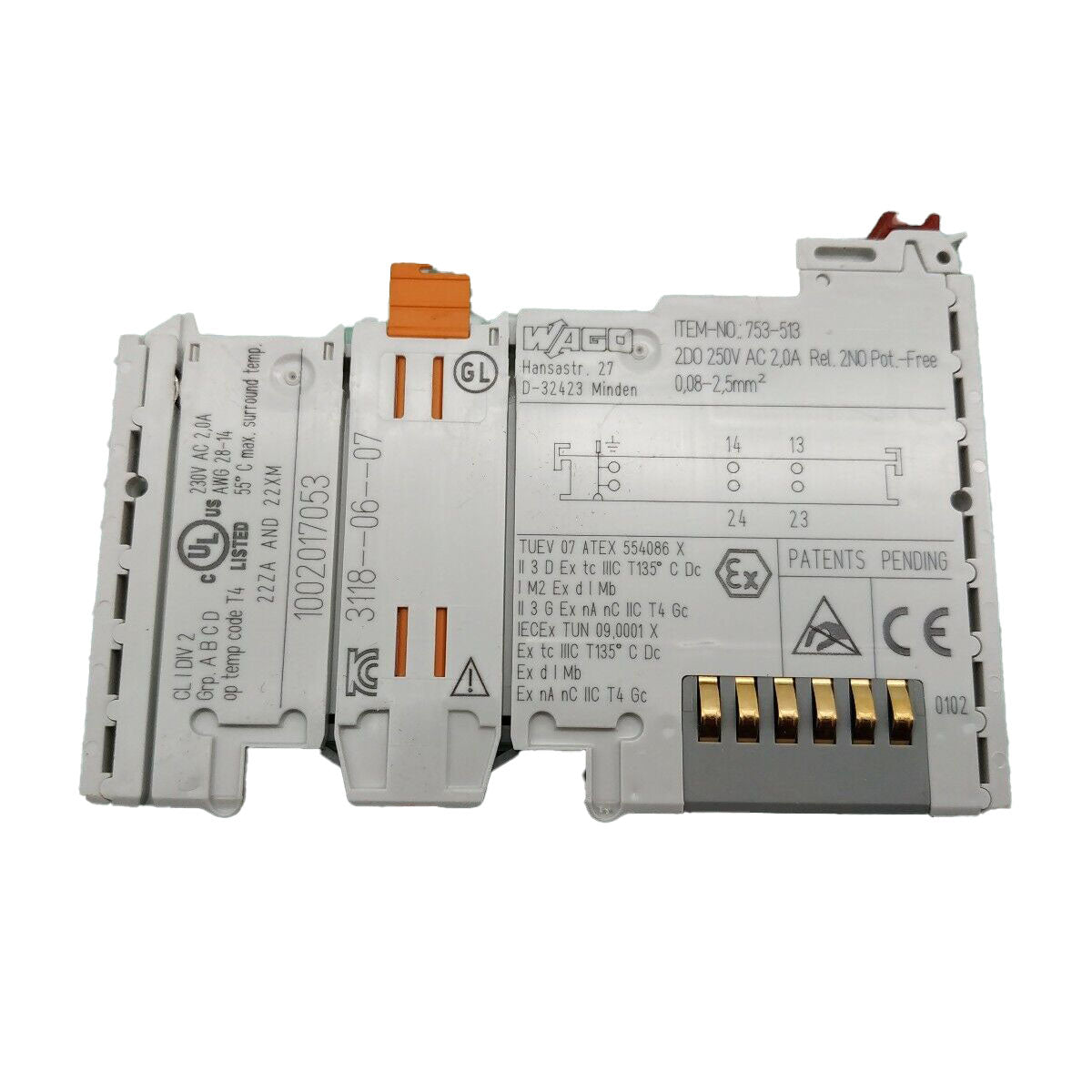 WAGO - 753-513 - 2-channel relay output - NEW