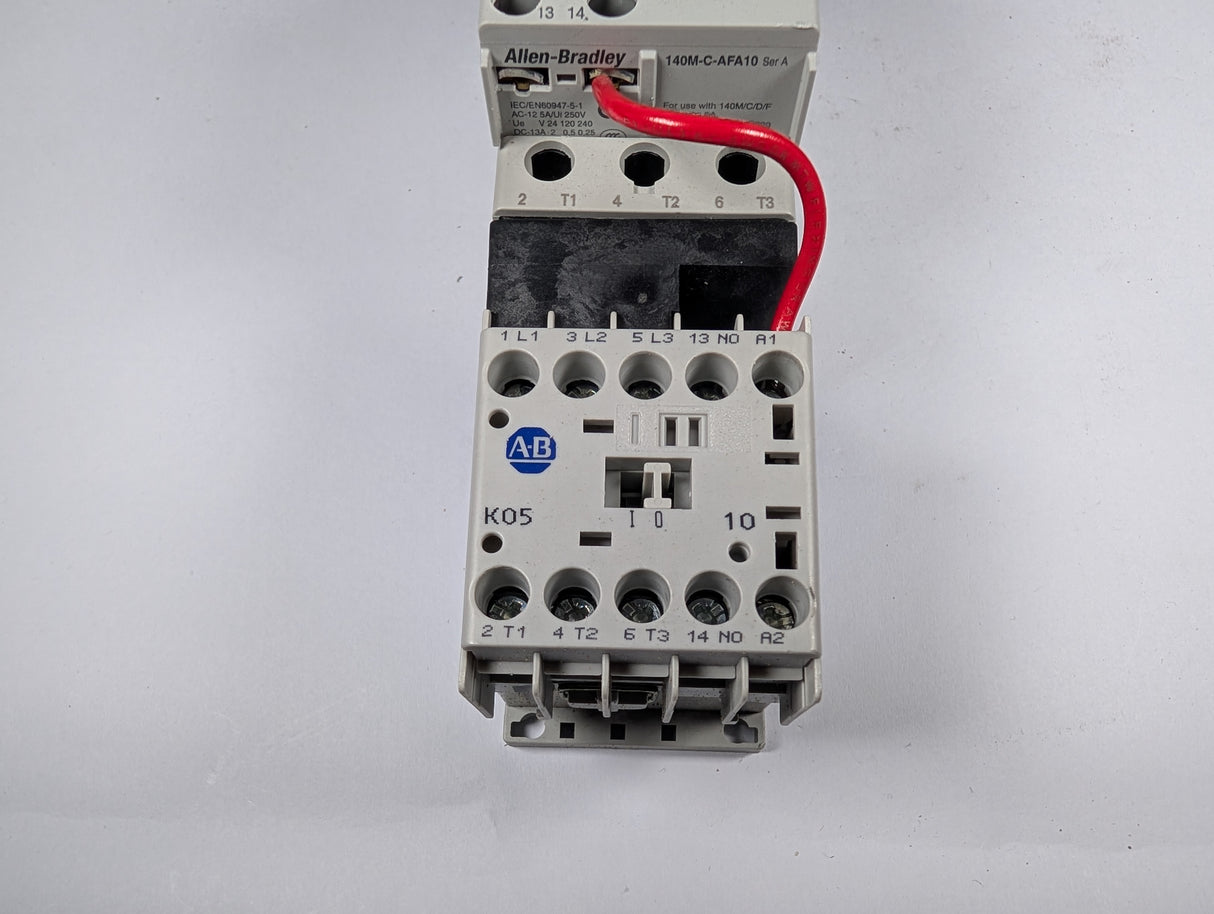 Allen Bradley - 32 Amp Circuit Breaker with Miniature Contactor - 140M - C2E - B25 w/100 - K05*10 - Used - Big Liquidators