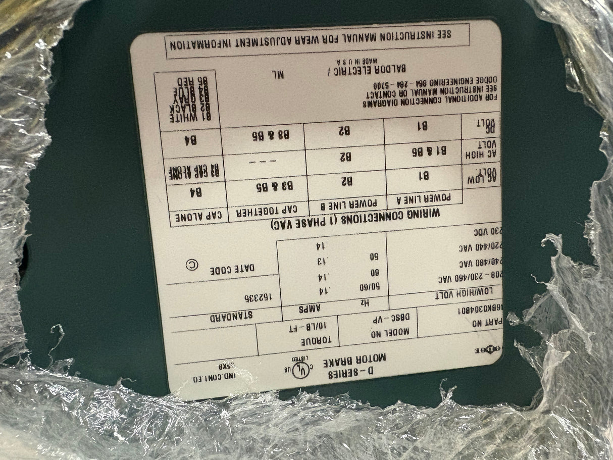 Baldor Reliance - 2 HP Electric Motor - VEBM3558T - D - New - Big Liquidators