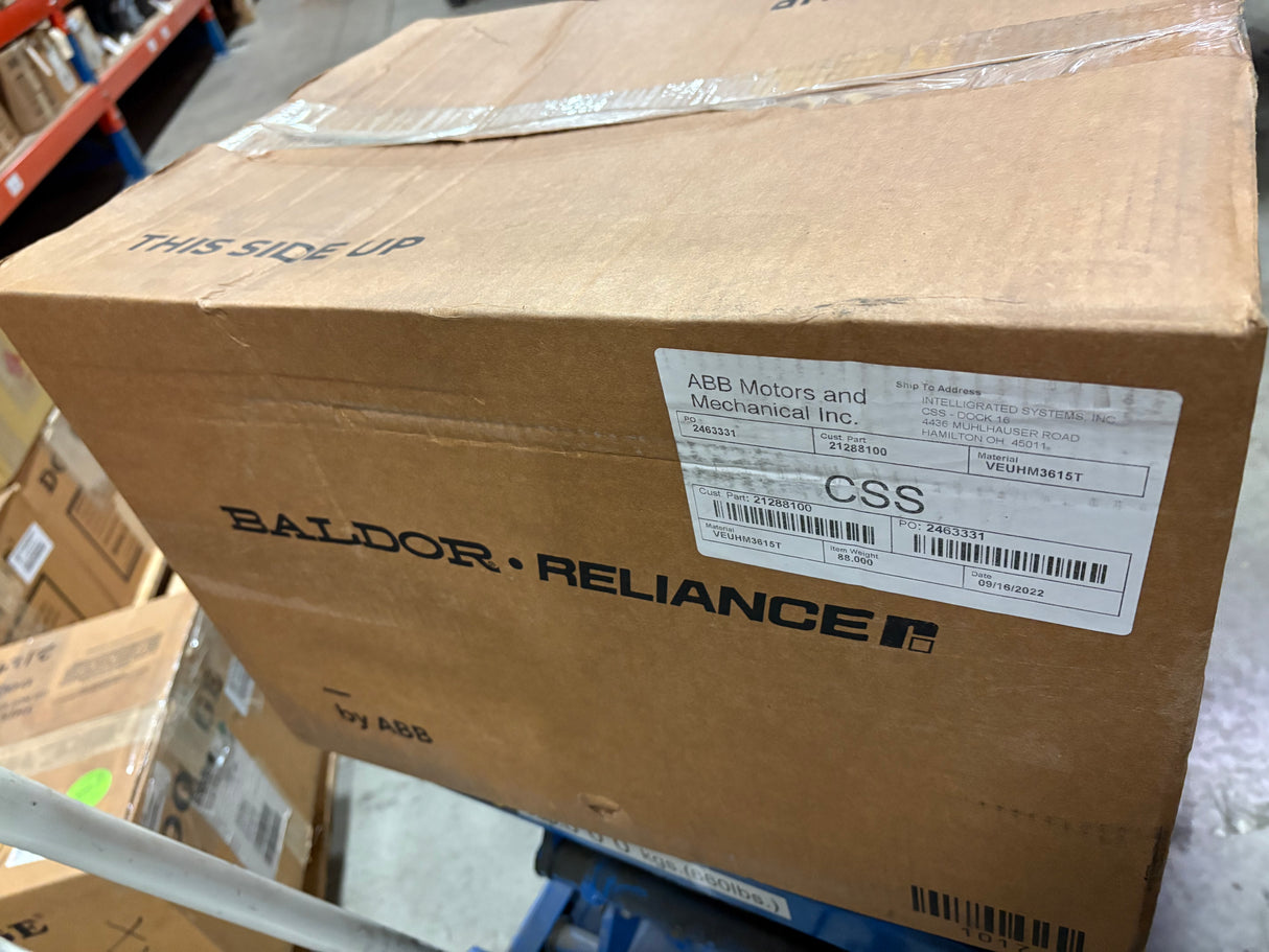 Baldor Reliance - 5 HP Electric Motor - VEUHM3615T - New - Big Liquidators