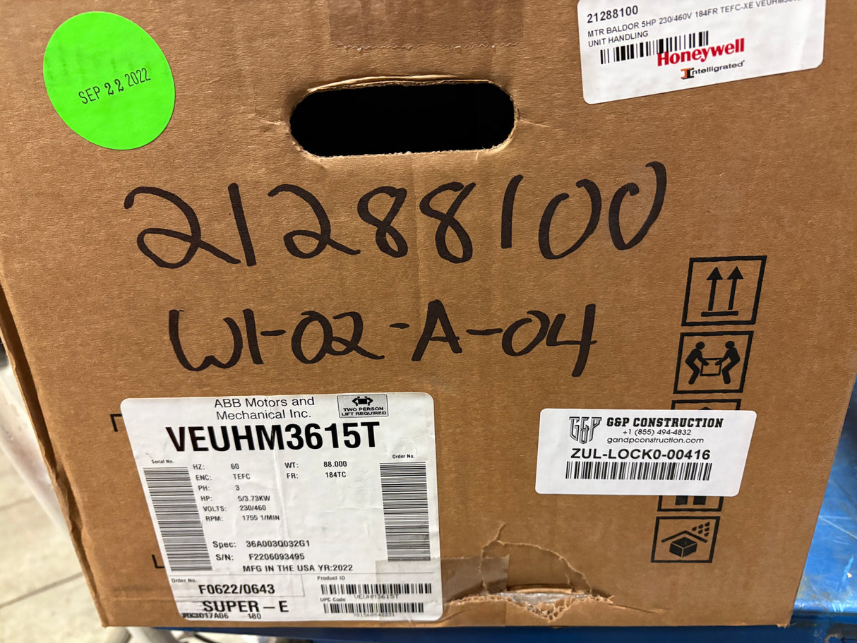 Baldor Reliance - 5 HP Electric Motor - VEUHM3615T - New - Big Liquidators