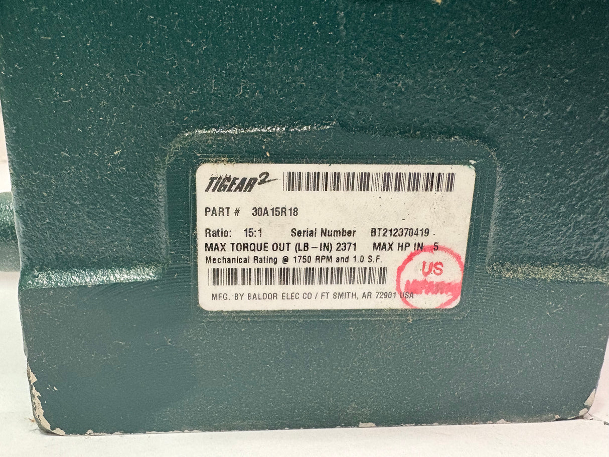 Dodge Tigear - 15:1 Gear Reducer - 30A15R18 - Used - Big Liquidators