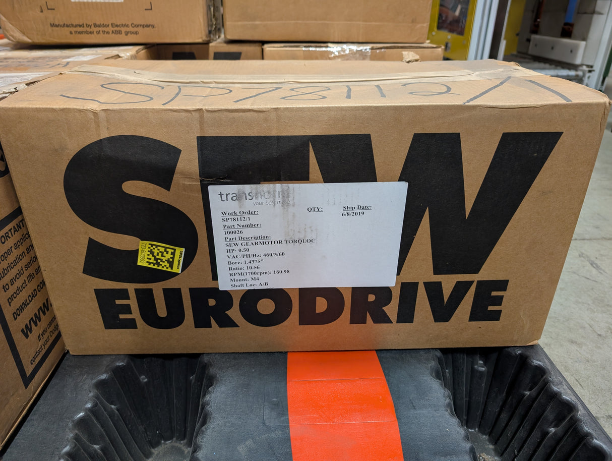 Sew Eurodrive - 0.5 HP Electric Motor - TR4104 - New - Big Liquidators