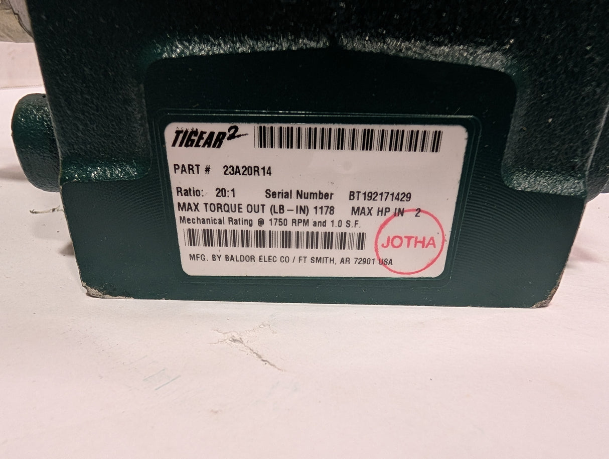 Dodge Tigear - 20:1 Gear Reducer - 23A20R14 - New - Big Liquidators