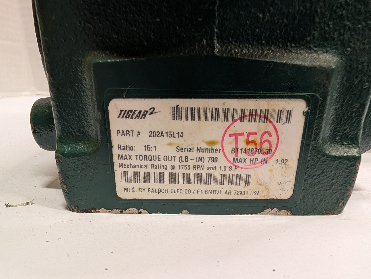 Dodge Tigear - 15:1 Gear Reducer - 202A15L14 - Used - Big Liquidators