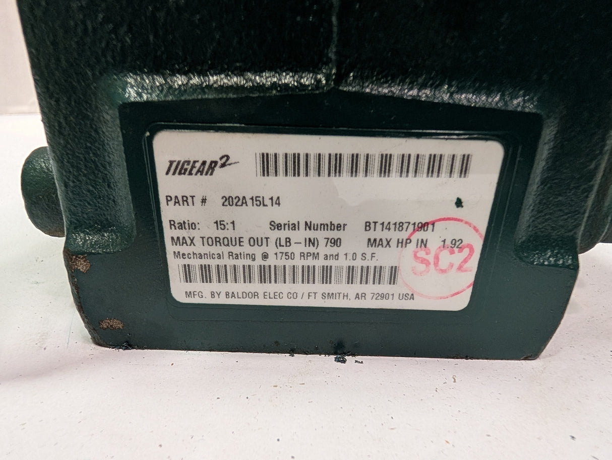 Dodge Tigear - 15:1 Gear Reducer - 202A15L14 - Used - Big Liquidators