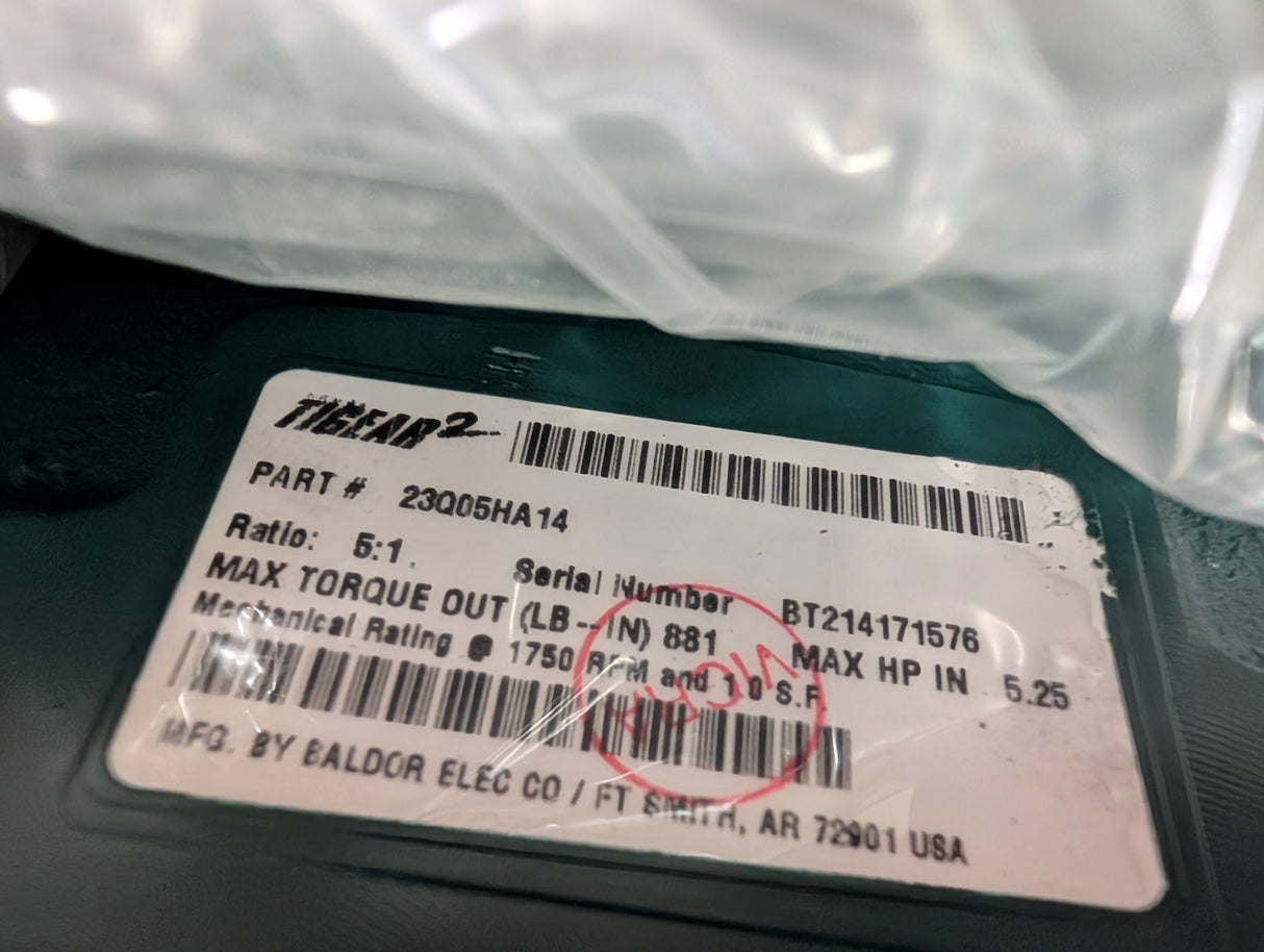 Dodge Tigear - 5:1 Gear Reducer - 23Q05HA14 - New - Big Liquidators