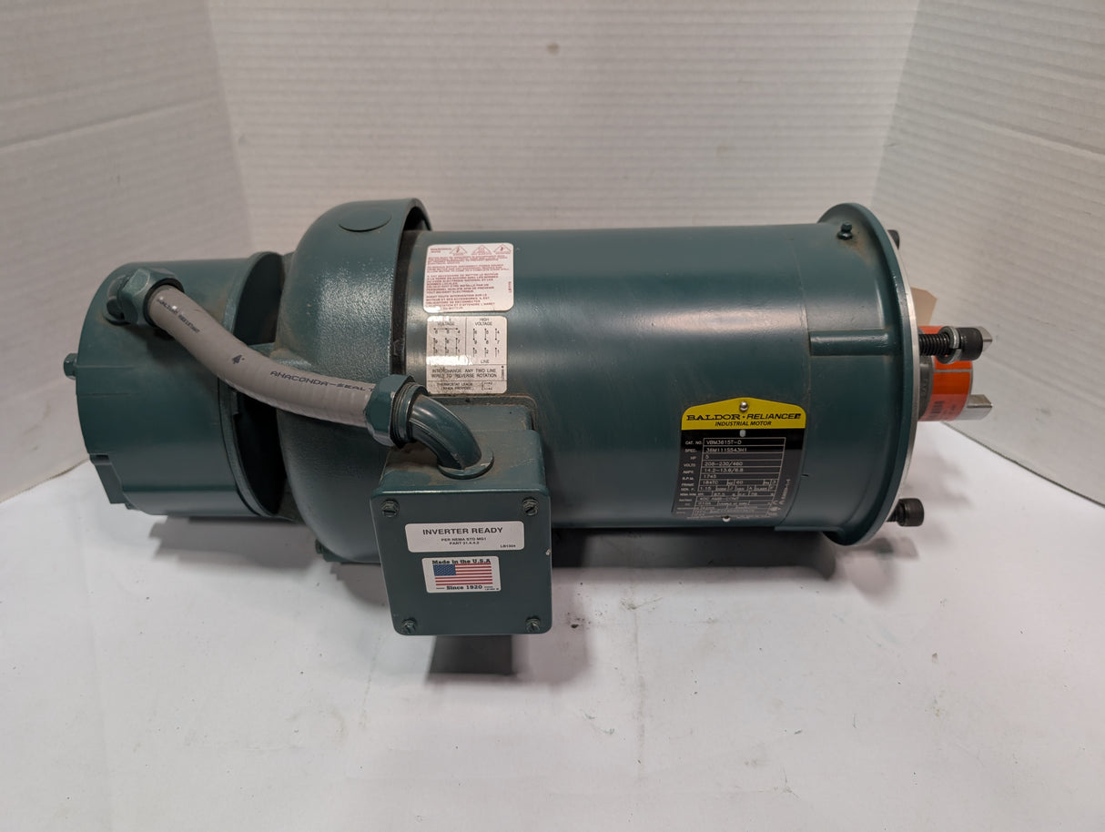 Baldor Reliance - 5 HP Electric Motor - VBM3615T - D - Used - Big Liquidators
