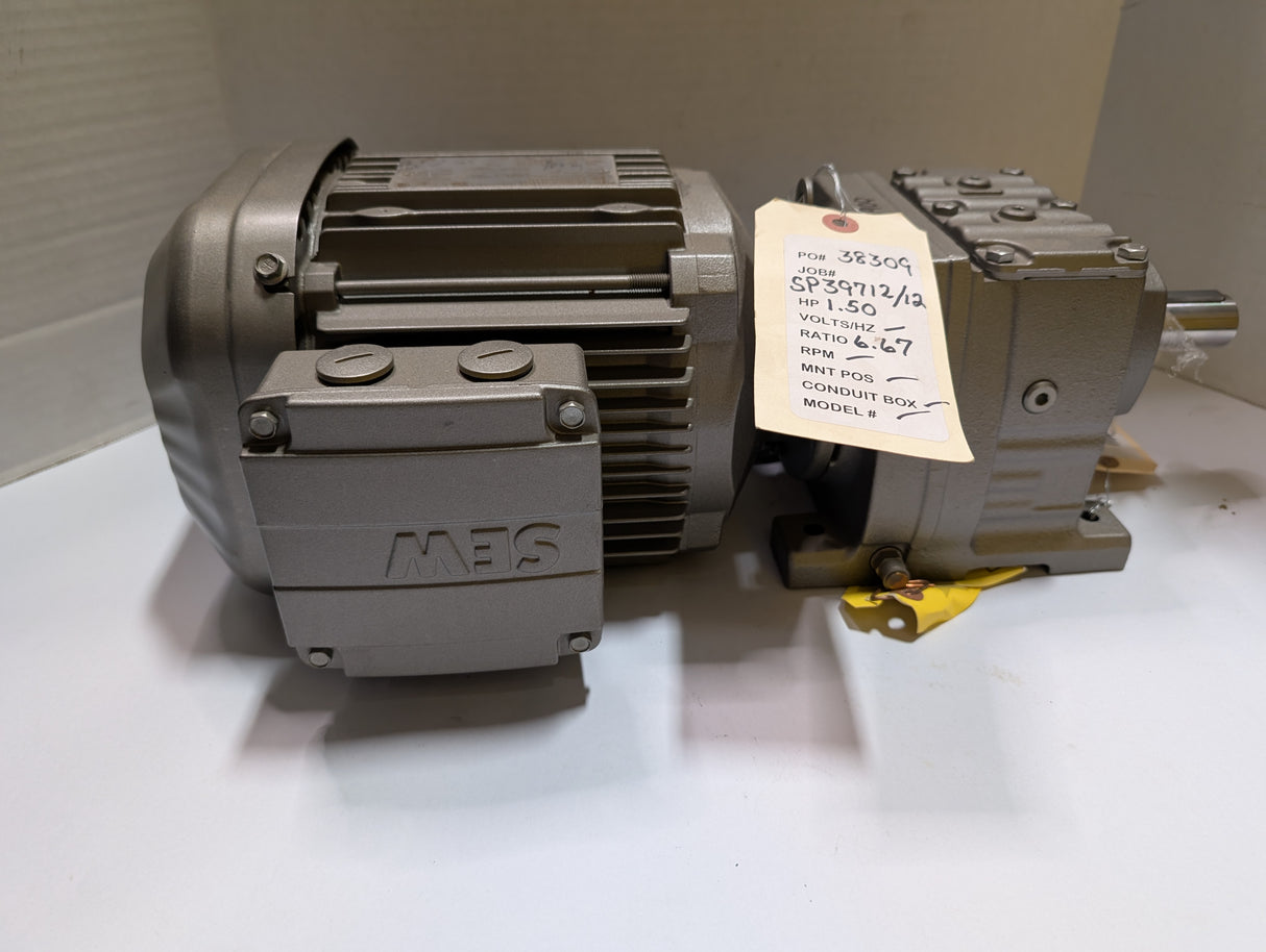 Sew - Eurodrive - 1.5 HP Electric Motor - R37DRE90M4/LN - Used - Big Liquidators