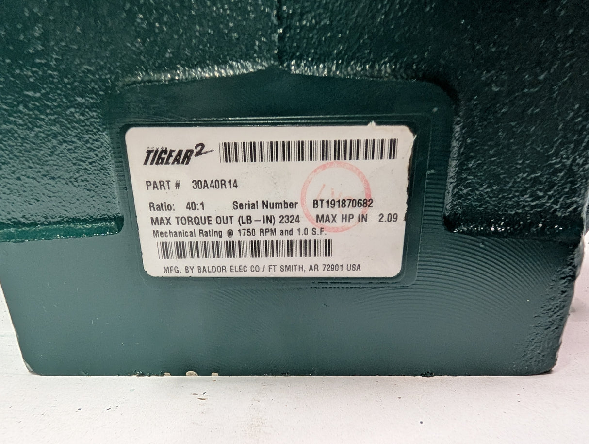 Dodge Tigear - 40:1 Gear Reducer - 30A40R14 - New - Big Liquidators
