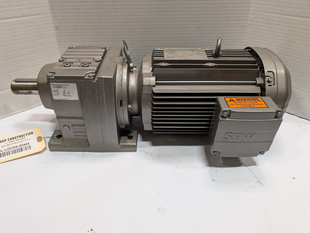 Sew - Eurodrive - 3 HP Electric Motor - R57DRE100L4 - Used - Big Liquidators