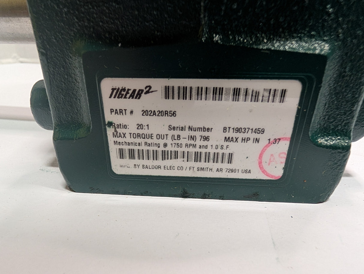 Dodge Tigear - 20:1 Gear Reducer - 202A20R56 - New - Big Liquidators