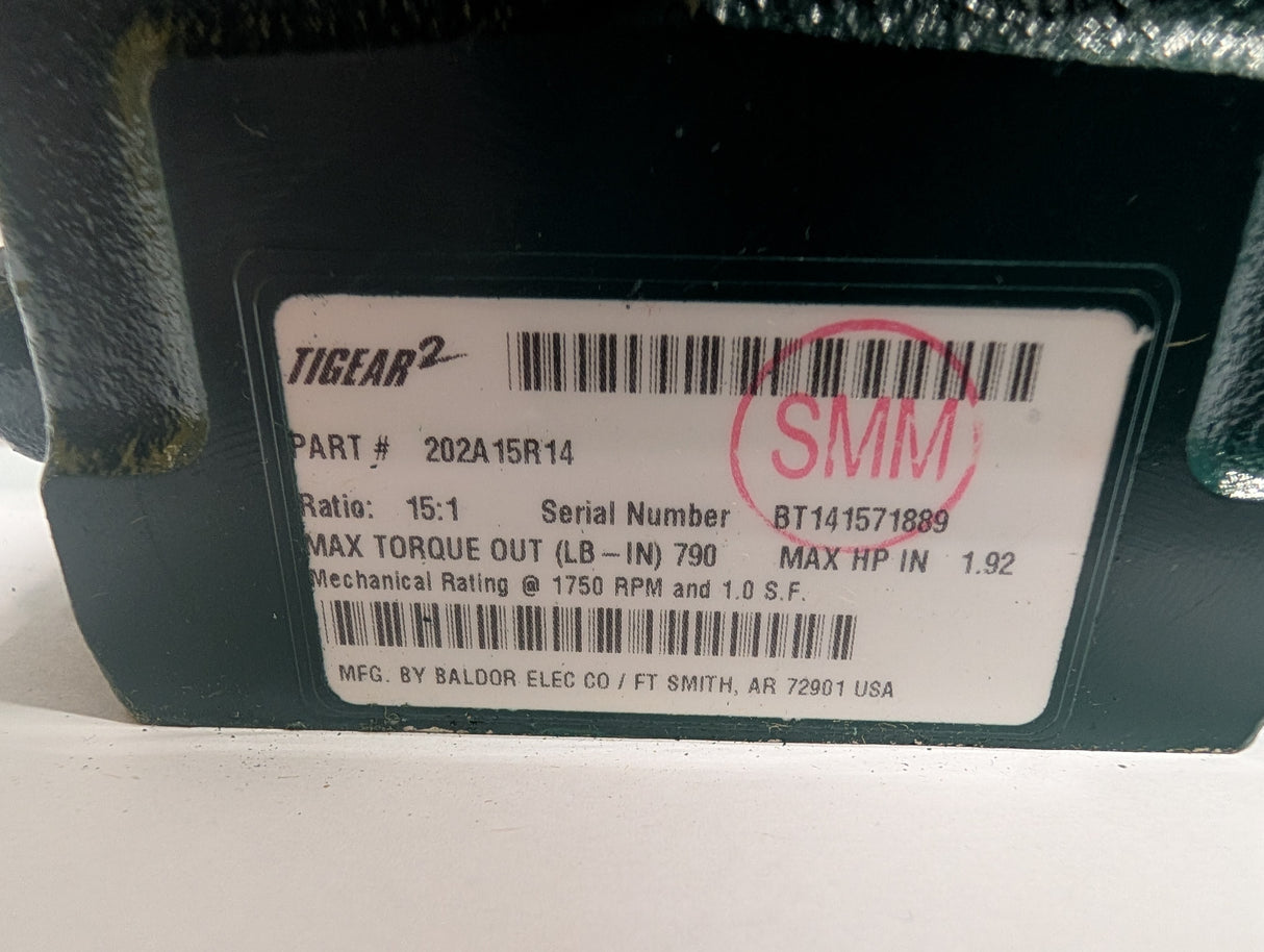 Dodge Tigear - 15:1 Gear Reducer - 202A15R14 - New - Big Liquidators