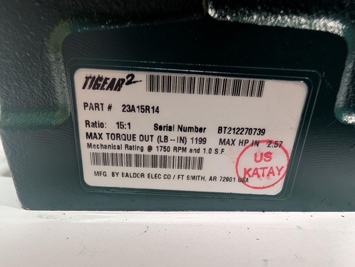 Dodge Tigear - 15:1 Gear Reducer - 23A15R14 - New - Big Liquidators