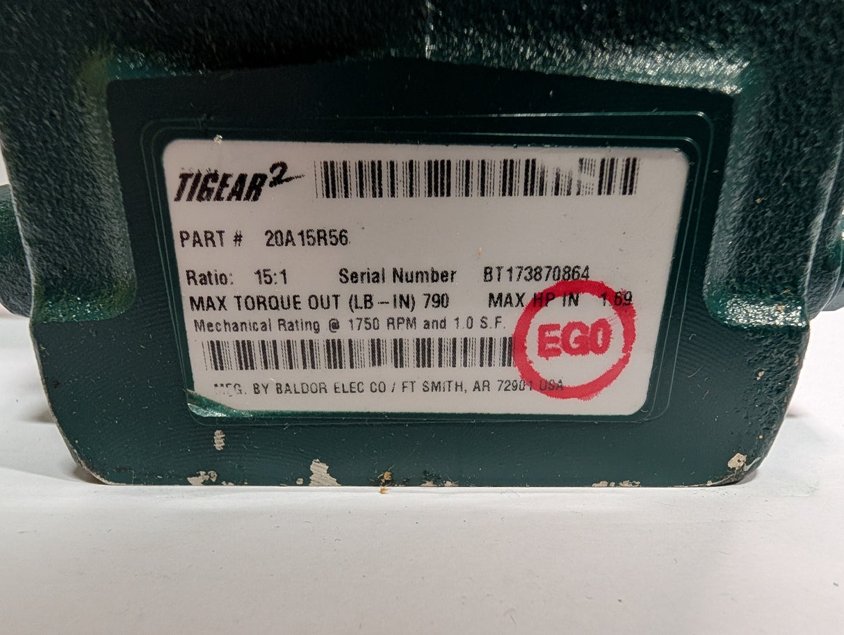 Dodge Tigear - 15:1 Gear Reducer - 20A15R56 - Used - Big Liquidators