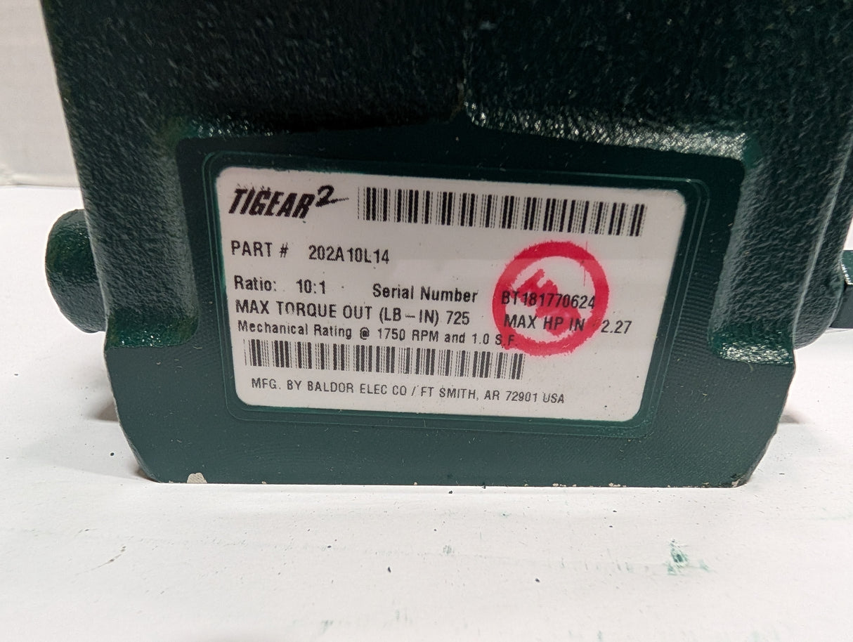 Dodge Tigear - 10:1 Gear Reducer - 202A10L14 - New - Big Liquidators