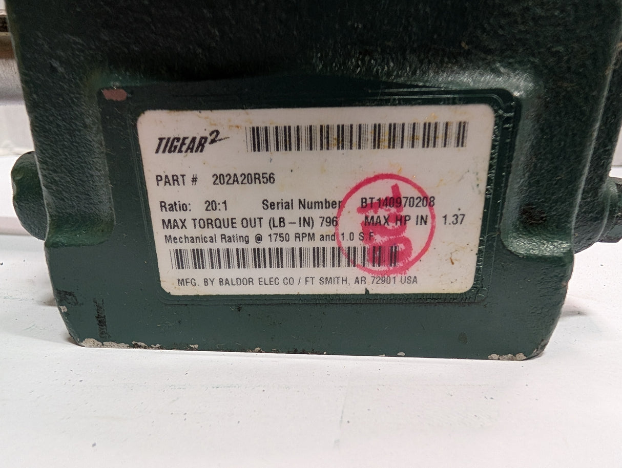 Dodge Tigear - 20:1 Gear Reducer - 202A20R56 - Used - Big Liquidators