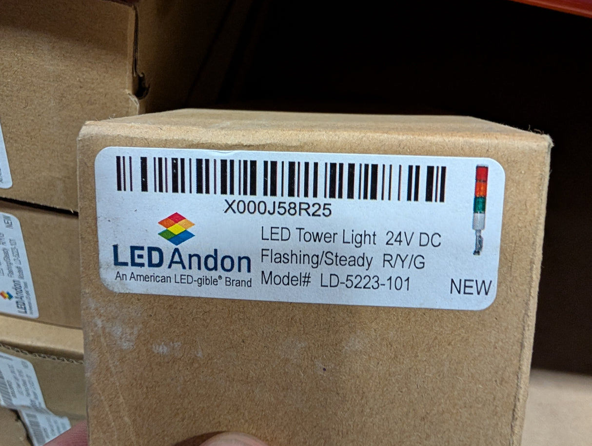 LED Andon - LED Tower Light 24V DC - X000J58R25 - New - Big Liquidators