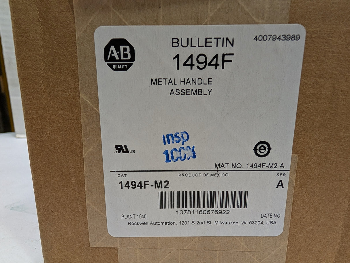 Allen Bradley - Metal Handle Assembly - 1494F - M2 - New - Big Liquidators