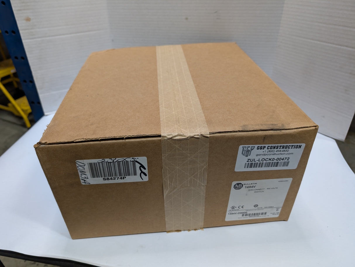 Allen Bradley - 600 AMP Disconnect Switch - 1494V - DS600 - New - Big Liquidators