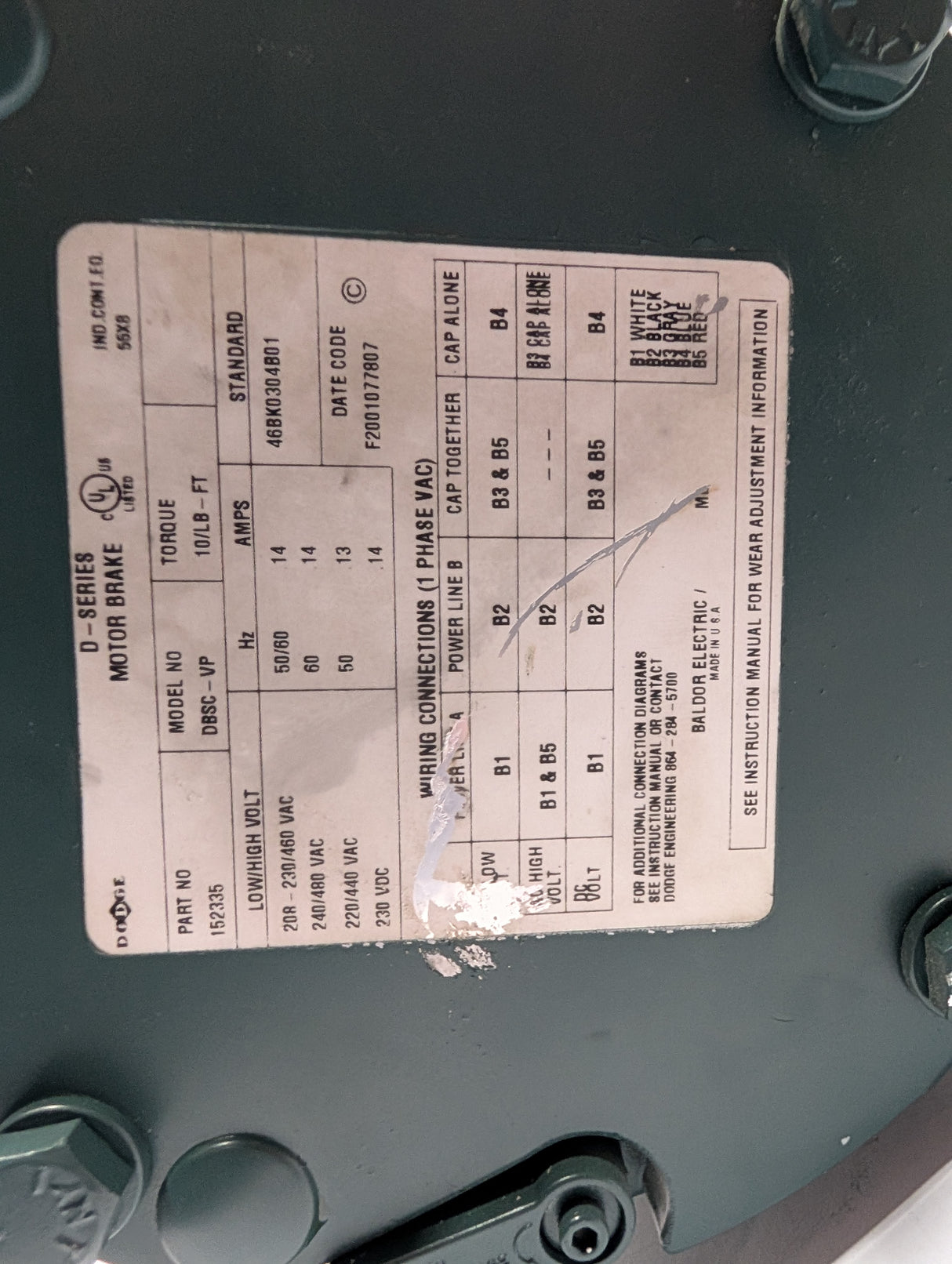 Baldor Reliance - 2 HP Electric Motor - VEBM3558T - D - Used - Big Liquidators