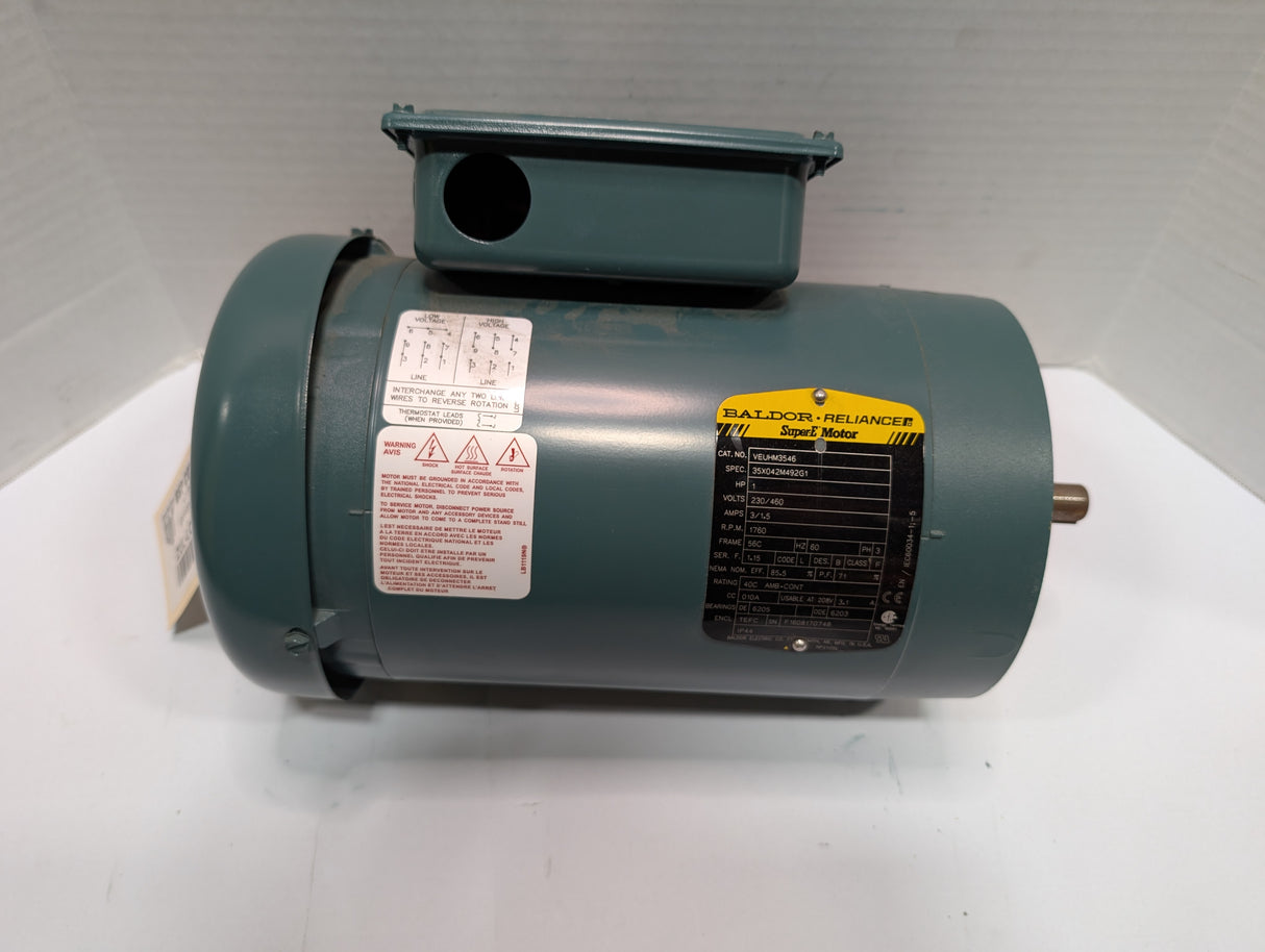 Baldor Reliance - 1 HP Electric Motor - VEUHM3546 - Used - Big Liquidators