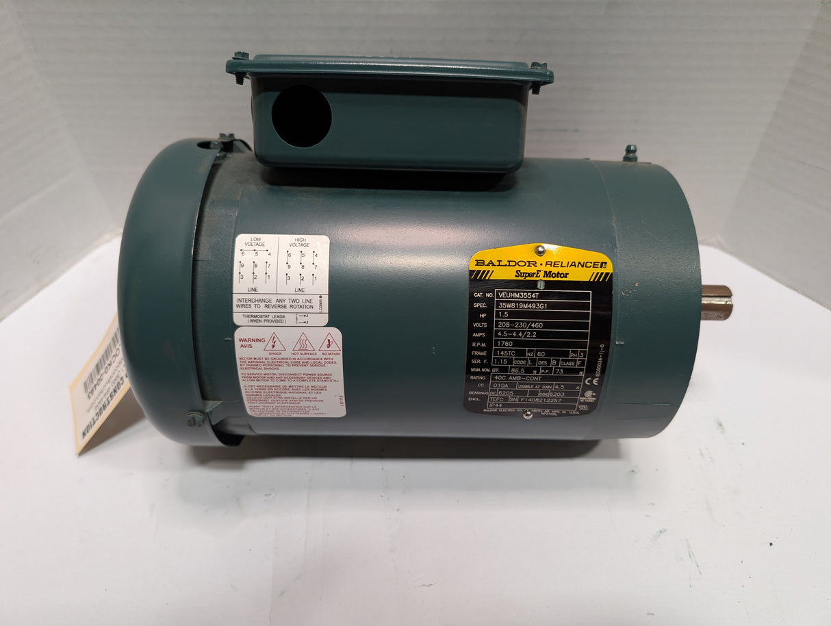 Baldor Reliance - 1.5 HP Electric Motor - VEUHM3554T - Used - Big Liquidators
