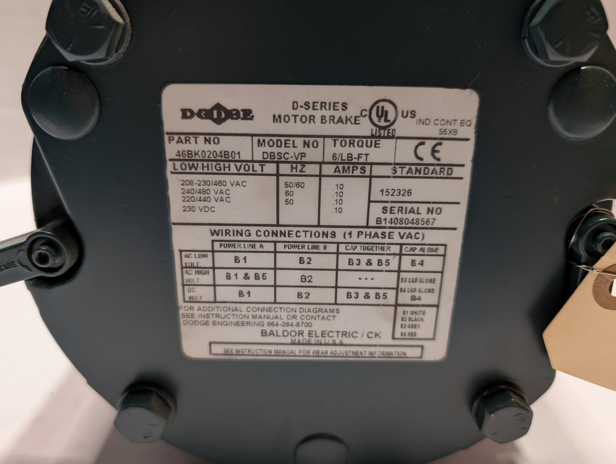 Baldor Reliance - 1 HP Electric Motor - VBM3546T - D - Used - Big Liquidators