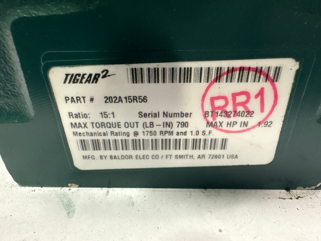 Dodge Tigear - 15:1 Gear Reducer - 202A15R56 - Used - Big Liquidators