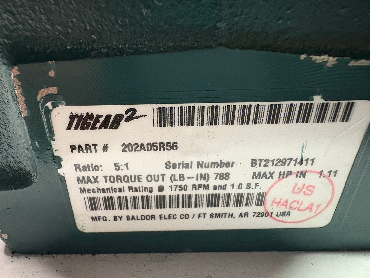 Dodge Tigear - 5:1 Gear Reducer - 202A05R56 - Used - Big Liquidators