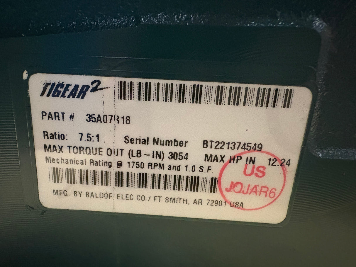 Dodge Tigear - 7.5:1 Gear Reducer - 35A07R18 - New - Big Liquidators