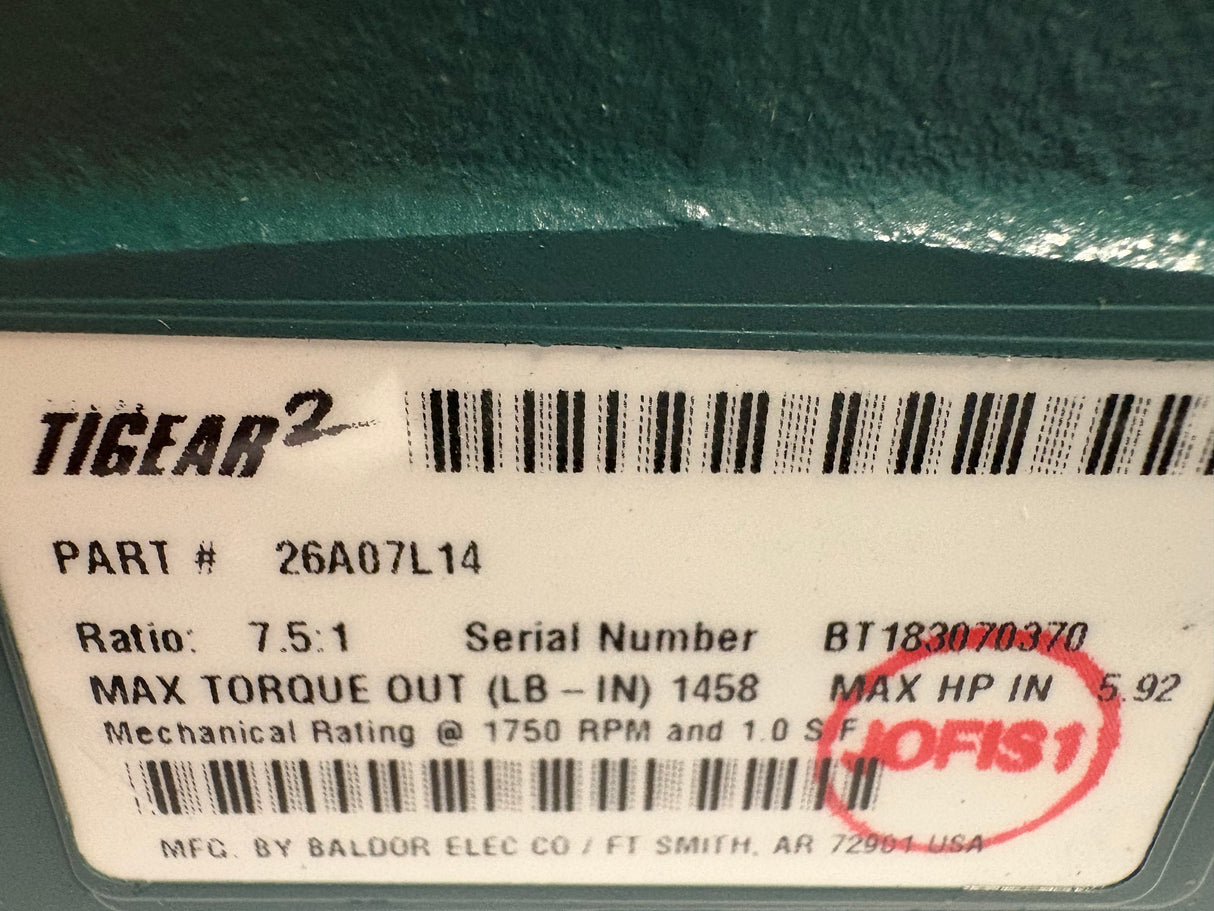Dodge Tigear - 7.5:1 Gear Reducer - 26A07L14 - New - Big Liquidators