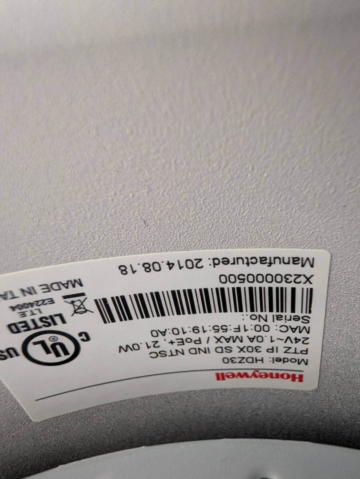 Honeywell - Network Security Camera - HDZ30 - Used - Big Liquidators