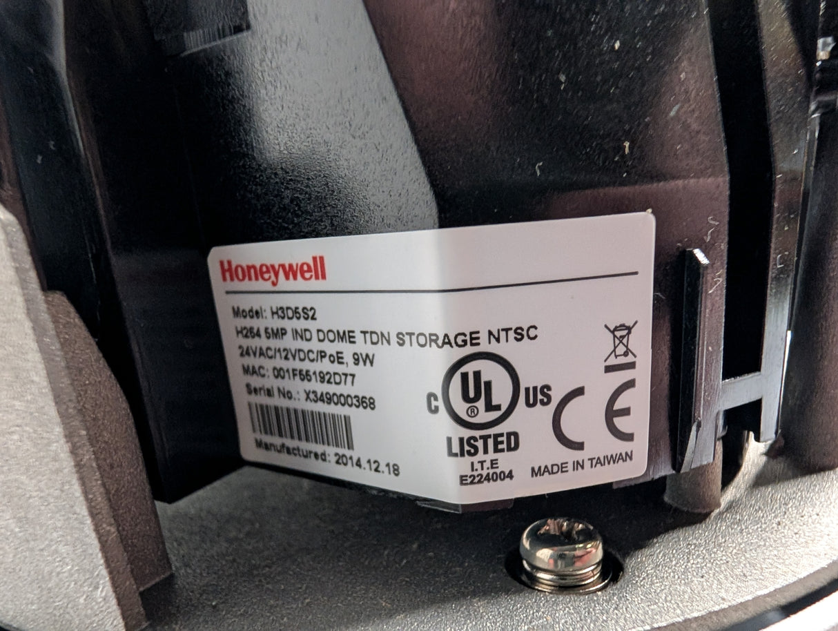 Honeywell - Network Security Camera - H3D5S2 - Used - Big Liquidators