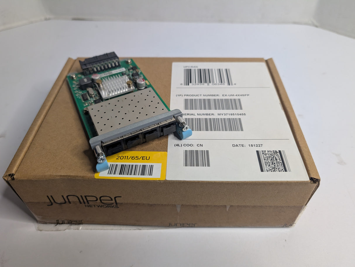JUNIPER - 4 - Port 10 Gigabit Switch Module - EX - UM - 4XSFP4 - Used - Big Liquidators